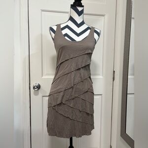 NY &‎ Co Mini Dress Sleeveless Bodycon Ruffled Party Club Wear Summer Festival